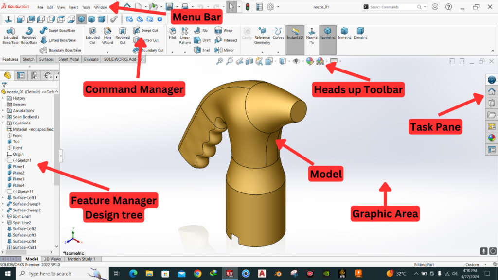 SolidWorks Interface